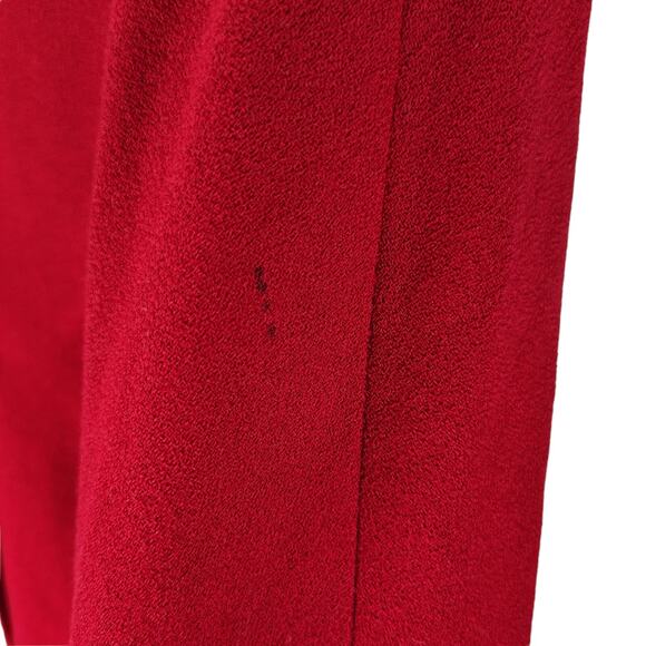Vintage Bicci Florine Wachter Red Wool Power Suit 10 Jacket Skirt 80s Velvet - Picture 12 of 16